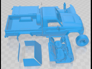 Toyota Land Cruiser Single Cab Pickup 2007 Printable Car 3D-printmodel