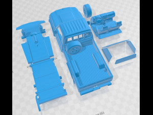 Toyota Land Cruiser Single Cab Pickup 2007 Printable Car 3D-printmodel