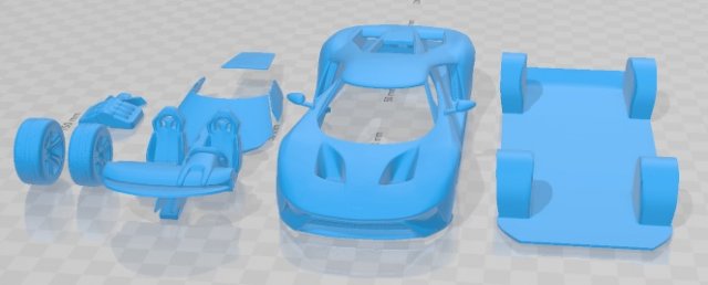 GT 2017 Printable Car 3D 프린트 모델 .c4d .max .obj .3ds .fbx .stl .blend 