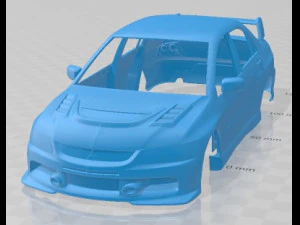 Mitsubishi Lancer Evo 9 Carbon 2007 Printable Body Car 3D Print Model