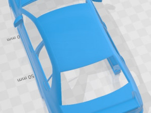 Mitsubishi Lancer Evo 9 Carbon 2007 Printable Body Car 3D Print Model