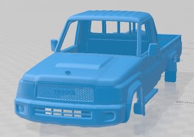 Toyota Land Cruiser Single Cab Pickup 2007 Printable Body Car 3D Baskı Modeli .c4d .max .obj .3ds .fbx .stl .blend 