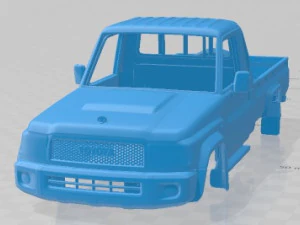 Toyota Land Cruiser Single Cab Pickup 2007 Carrozzeria stampabile Modello di stampa 3D