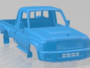 Toyota Land Cruiser Single Cab Pickup 2007 Printable Body Car 3D Baskı Modeli