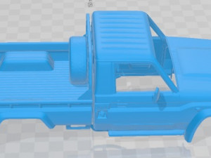 Toyota Land Cruiser Single Cab Pickup 2007 Printable Body Car 3D Baskı Modeli