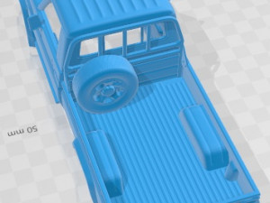 Toyota Land Cruiser Single Cab Pickup 2007 Printable Body Car 3D Baskı Modeli