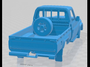 Toyota Land Cruiser Single Cab Pickup 2007 Printable Body Car 3D Baskı Modeli