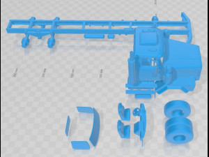 Western Star 4900 SB Day Cab 2008 Printable Truck 3D Print Model