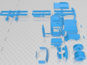 Western Star 4900 SB Day Cab 2008 Printable Truck 3D 프린트 모델