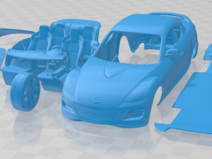 Mazda RX-8 2008 Printable Car 3D Print Model