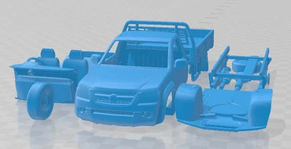 Holden Colorado LX Single Cab Alloy Tray 2008 Printable Car 3D Print Model .c4d .max .obj .3ds .fbx .stl .blend