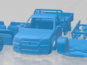 Holden Colorado LX Single Cab Alloy Tray 2008 Printable Car 3D Print Model