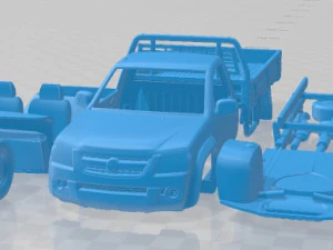 Holden Colorado LX Single Cab Alloy Tray 2008 Voiture imprimable Modèles 3D en vedette