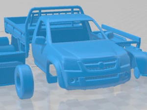 Holden Colorado LX Single Cab Alloy Tray 2008 Printable Car 3D Print Model