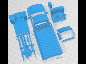 Holden Colorado LX Single Cab Alloy Tray 2008 Printable Car 3D 프린트 모델