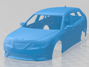 Saab 9-3 Sport Combi 2008 Printable Body Car 3D Print Model