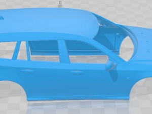 Saab 9-3 Sport Combi 2008 Printable Body Car 3D-Druckmodell