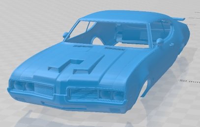 Oldsmobile Hurst Olds 442 1969 Printable Body Car 3Dプリントモデル .c4d .max .obj .3ds .fbx .stl .blend 