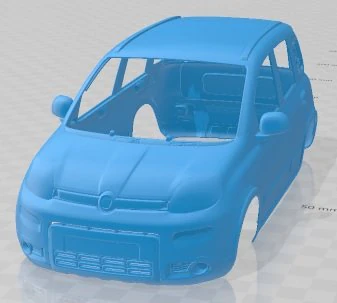 Fiat Panda City Life 2021 Printable Body Car 3D Print Model .c4d .max .obj .3ds .fbx .stl .blend 