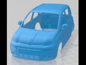 Fiat Panda City Life 2021 Auto mit Karosserie zum Ausdrucken 3D Druckmodell