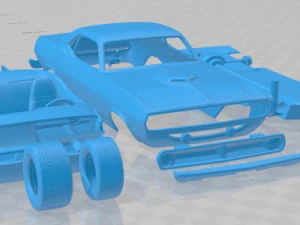 Carro para impress&atilde;o Plymouth Barracuda 1970 Modelo de Impressão 3D