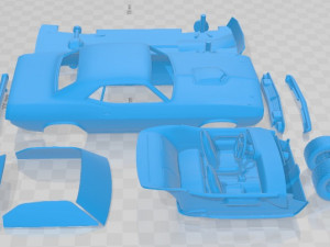 Plymouth Barracuda 1970 Printable Car 3D Print Model