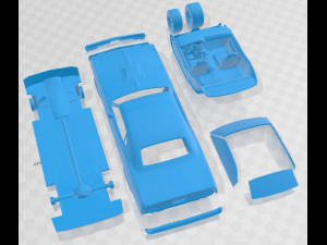 Plymouth Barracuda 1970 Printable Car 3D Print Model