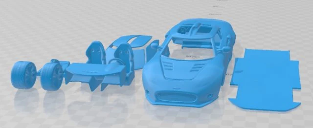 Spyker C8 Aileron 2008 Printable Car 3D Print Model .c4d .max .obj .3ds .fbx .stl .blend
