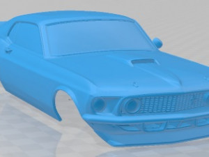 Mustang John Bowe 1969 Printable Body Car Modello di stampa 3D