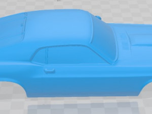 Mustang John Bowe 1969 Printable Body Car Modello di stampa 3D