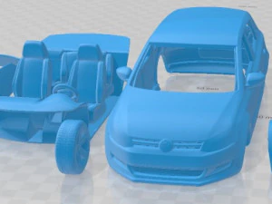 폭스바겐 폴로 5 도어 2010 인쇄 가능한 자동차 3D 프린트 모델