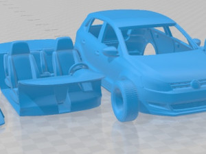 Volkswagen Polo 5 Doors 2010 Printable Car 3D Принт Модель