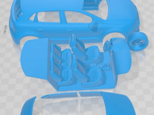 Volkswagen Polo 5 Doors 2010 Printable Car 3D Принт Модель