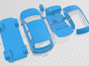 Volkswagen Polo 5 Doors 2010 Printable Car 3D Принт Модель