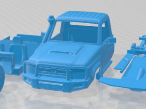 Toyota Land Cruiser J70 Cab Chassis GXL 2008 Printable Car 3D Print Model