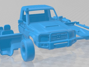 Toyota Land Cruiser J70 Cab Chassis GXL 2008 Printable Car 3D 打印模型
