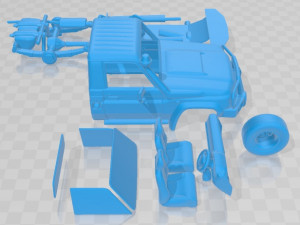 Toyota Land Cruiser J70 Cab Chassis GXL 2008 Printable Car 3D 打印模型