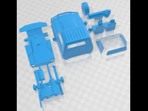 Toyota Land Cruiser J70 Cab Chassis GXL 2008 Printable Car 3D Print Model