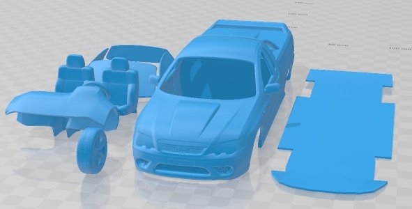Falcon Ute XR8 2006 printable Car 3D 打印模型 .c4d .max .obj .3ds .fbx .stl .blend 