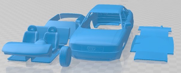 Audi 80 B3 1986 Printable Car Modelo de Impressão 3D .c4d .max .obj .3ds .fbx .stl .blend 