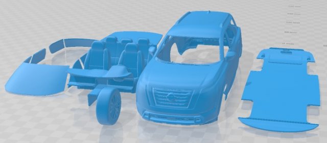 Nissan Pathfinder 2022 Printable Car 3D-printmodel .c4d .max .obj .3ds .fbx .stl .blend 