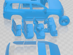 Toyota Land Cruiser Prado J150 5 Doors 2010 Printable Car Modèles 3D en vedette