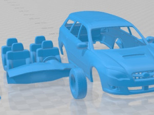 Subaru Legacy Station Wagon 2008 Printable Car 3D-Druckmodell