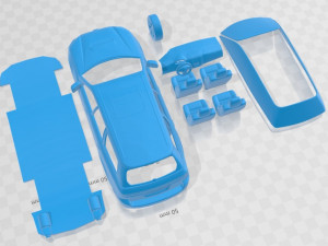 Subaru Legacy Station Wagon 2008 Printable Car 3D-Druckmodell