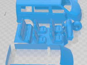 Volkswagen Transporter T6 2020 Printable Van 3D-Druckmodell