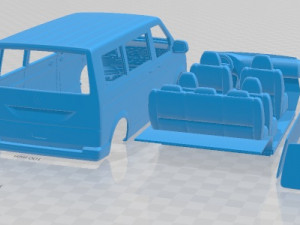 Volkswagen Transporter T6 2020 Printable Van 3D-Druckmodell