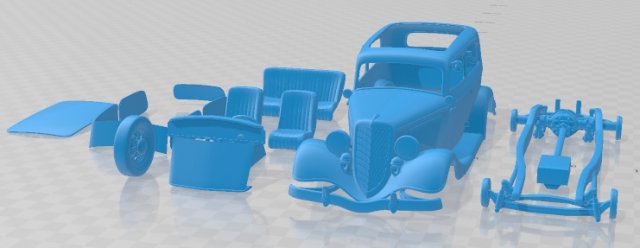 Tudor 1934 Printable Car Model do druku 3D .c4d .max .obj .3ds .fbx .stl .blend 