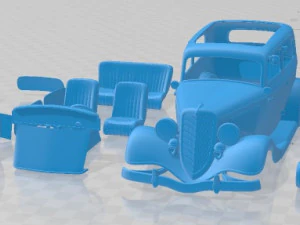 Tudor 1934 Printable Car 3D Print Model