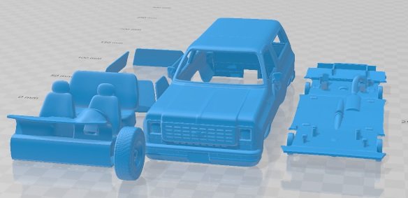 Chevrolet Blazer K5 1976 Printable Car 3D Print Model .c4d .max .obj .3ds .fbx .stl .blend 