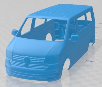 Volkswagen Transporter T6 2020 Printable Body Van Modèles 3D en vedette .c4d .max .obj .3ds .fbx .stl .blend 